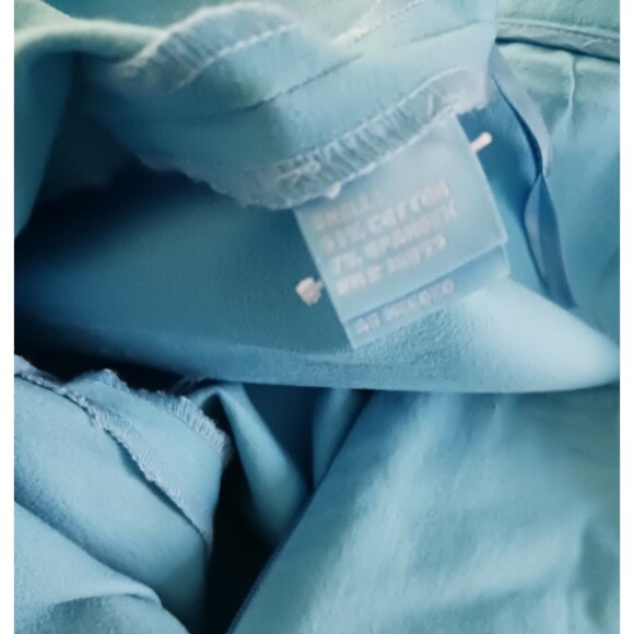 J Mclaughlin Pants Women's 4 Light Baby Blue Cotton Crop Casual Ankle Side Zip - Picture 4 of 11